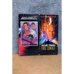 Star Trek IV The Voyage Home & First Contact VHS‎ Movie Lot Sci-Fi Paramount